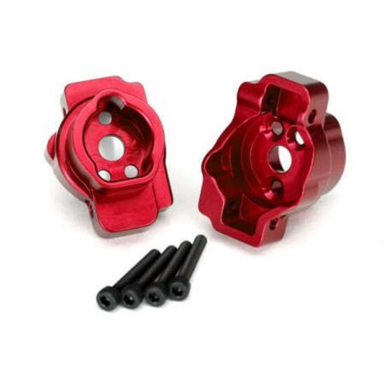 Portal drive axle mount, rear, 6061-T 6 aluminum (red-anodized) (left and r ight)/ 2.5x16 CS (4)