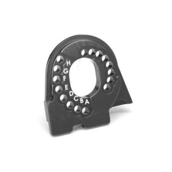 Motor mount plate, TRX-4, 6061-T6 alu minum (charcoal gray-anodized)