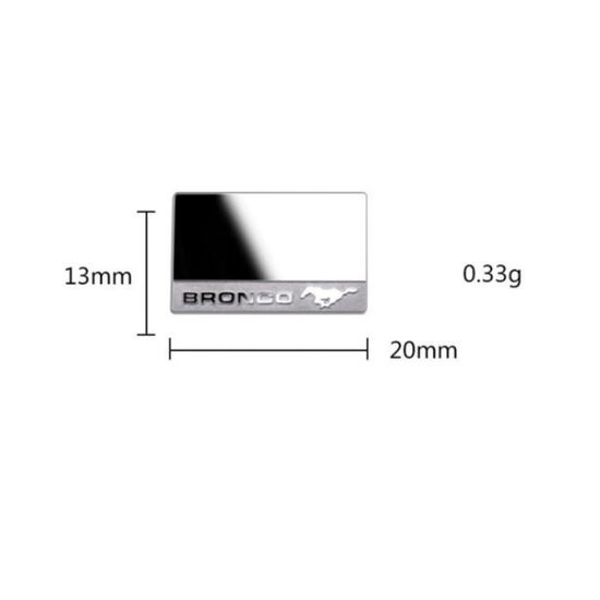 TDC-DJX-1036-1/10 Stainless Steel Mirror Sticker for Traxxas TRX-4 Ford Bronco, 2pcs.