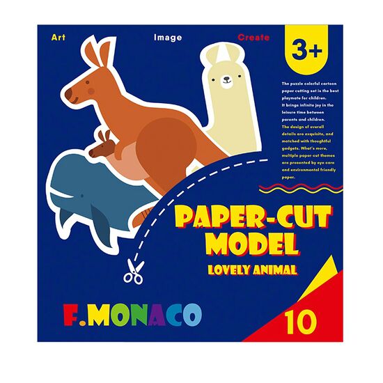 Animaux modèles en papier découpé
