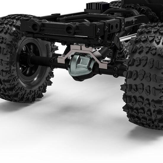 JunFac GA44 Aluminum rear axle truss (Titanium gray), 2 image