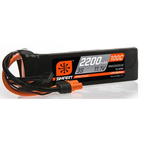 SPMX22003S100 2200mAh 3S 11.1V 100C Smart LiPo Battery IC3