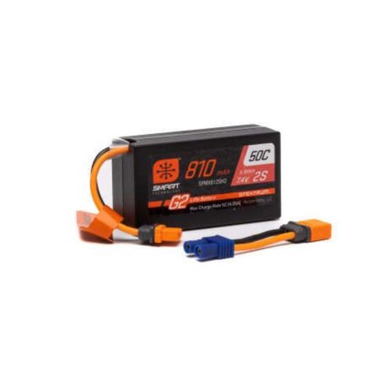 810mAh 2S 7.4V Smart G2 50C LiPo IC2, 2 image
