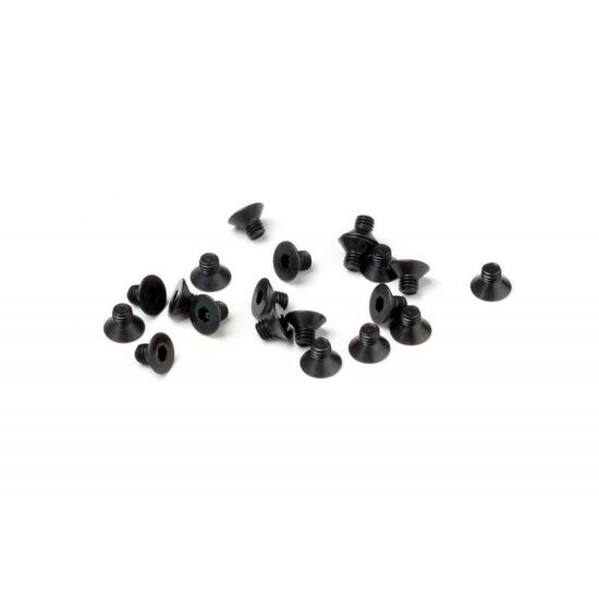 RACE SPEC FLAT HEAD SCREW M3x4mm (20pcs) - Clearance Sale