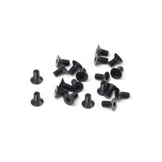 RACE SPEC FLAT HEAD SCREW M3x6mm (20pcs) - Clearance Sale