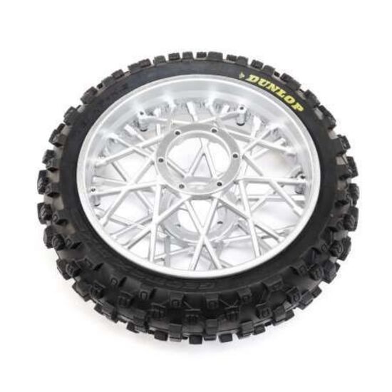Dunlop MX53 Rear Tire Mounted, Chrome : PM-MX
