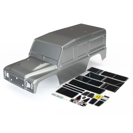 Body, Land Rover Defender, graphite silver (painted)/ decals
