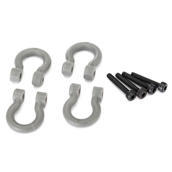 Bumper D-rings, grey (front or rear)/ 2.0x12 CS (4)