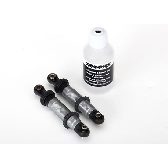 Shocks, GTS, silver aluminum (assembled with spring retainers) (2)