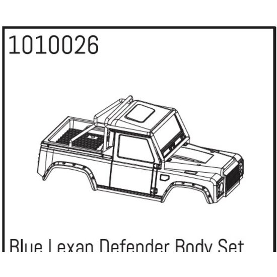 Blue Lexan Defender Carrosserie Set