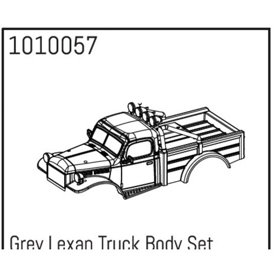 AB1010057-Grey Lexan Power Wagon Body Set