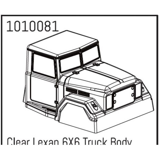 Clear Lexan 6X6 Truck Body