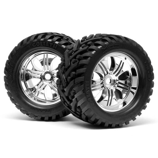 REIFEN GOLIATH AUF FELGEN TREMOR CHROM - 7 INCH (SAVAGE / 2 STK)