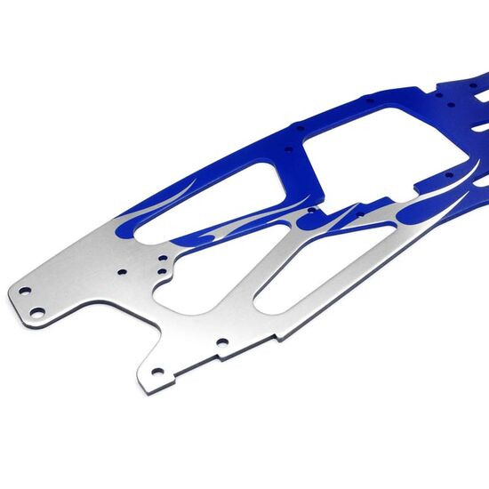 SAVAGE - CHASSIS MIT CUSTOM FLAME (SILBER/BLAU)