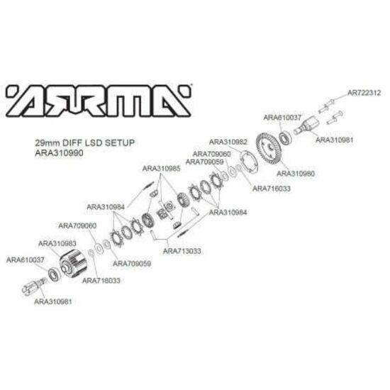 Active F/R Diff Set GP4 5mm 10k, 3 image