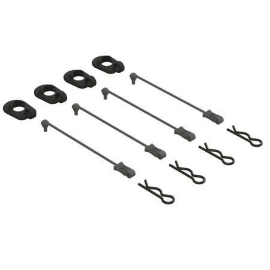 Body Clip Retainers 1/5 Scale (Black, 4), 2 image