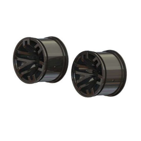 MT 2.8 Wheel 14mm Hex Black Chrome (2 )