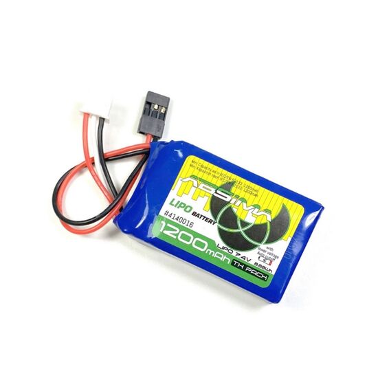 Accus de radiocommande TX LiPo 2S 7.4V 1200mAh SC avec protection (JR/FUT)