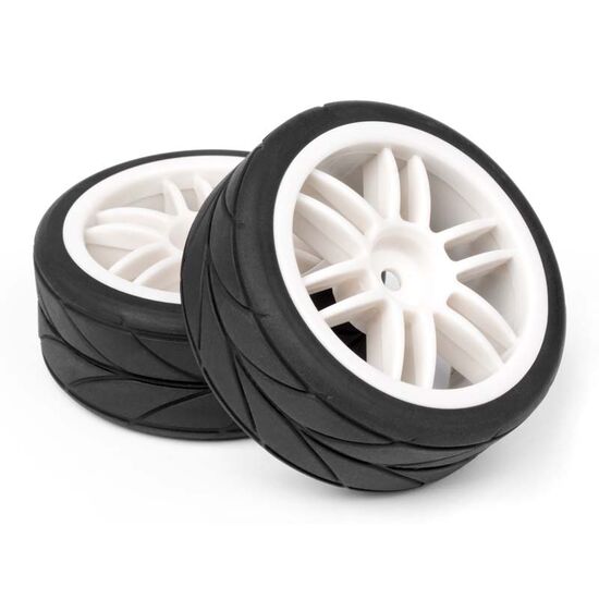 Strada TC Treaded Tyre & White Spoke Wheel Assembly (1 Pr), 4 image