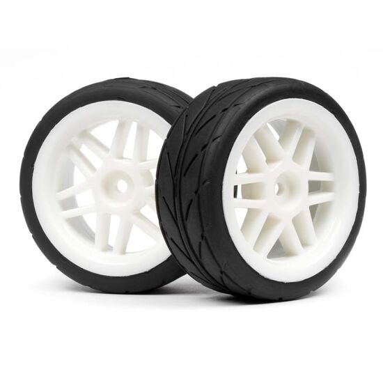 STRADA TC Treaded tyre, white 12 Thick spoke wheel assembly
