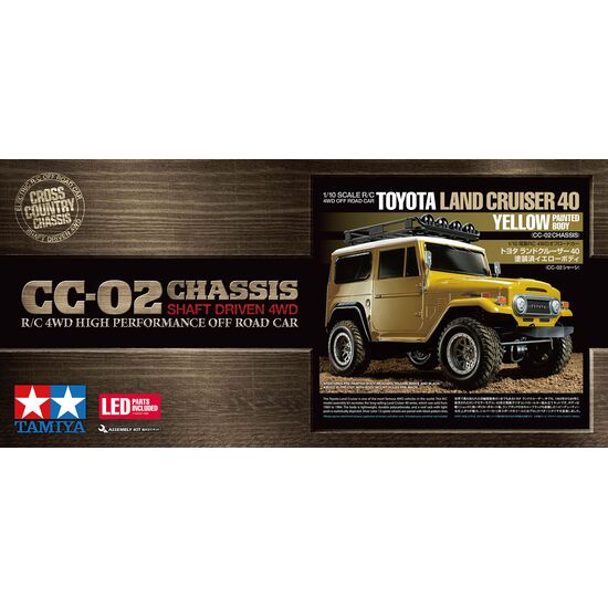 1/10 RC Toyota Land Cruiser 40 Yellow Painted Body (CC-02), 2 image