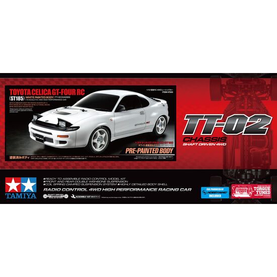 1/10 RC Toyota Celica GT-Four Corps peint en blanc (TT-02), 2 image