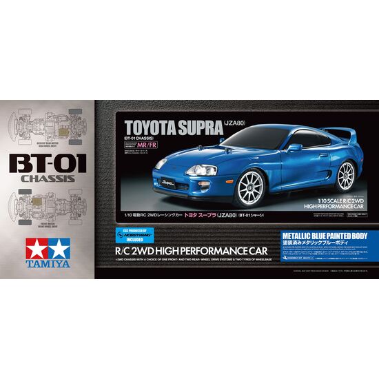 1/10 RC Toyota Supra (JZA80) Met.Blue Painted Body (BT-01), 2 image
