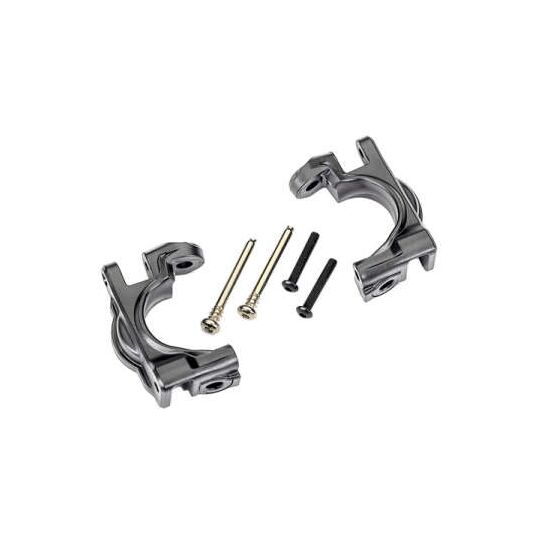 Caster blocks (c-hubs), extreme heavy duty, red (left & right)/ 3x32mm hin ge pins (2)/ 3x20mm BCS (2) (for use