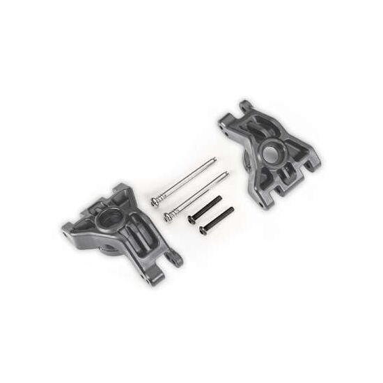 Carriers, stub axle, rear, extreme he avy duty, red (left & right)/ 3x41mm hinge pins (2)/ 3x20mm BCS (2) (for u