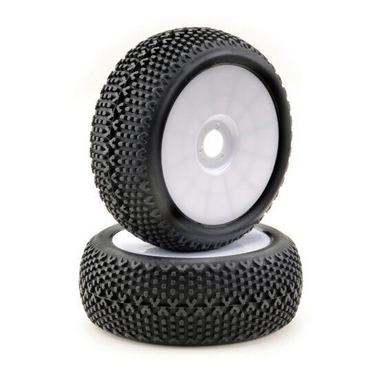 Jeu de roues Buggy Disc  Y Pin  blanc 1:8 (2)