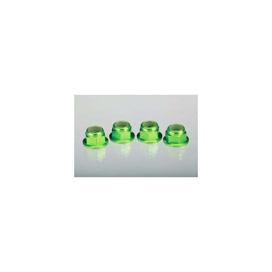 NUTS, 4MM FLANGED NYLON LOCKIN