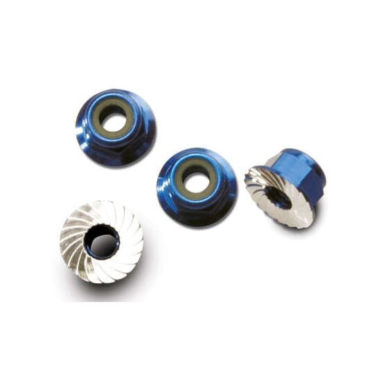 NUTS, 4MM FLANGED NYLON LOCKIN