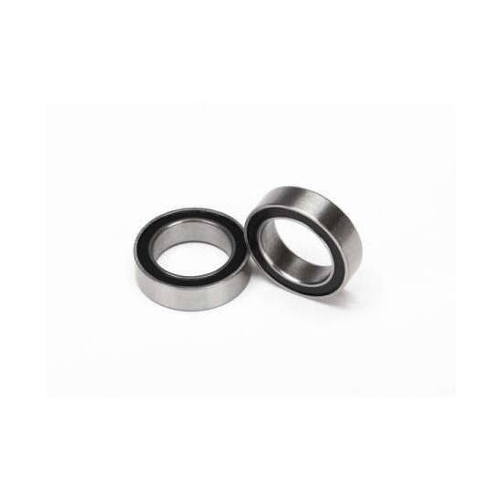 Ball bearings, black rubber sealed (1 0x15x4mm) (2)