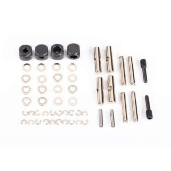 U-joints, driveshaft (carrier (4)/ 4. 5mm cross pin (4)/ 3mm headed pin (4) / 4x15mm screw pin (2)/ hex pin (2)/