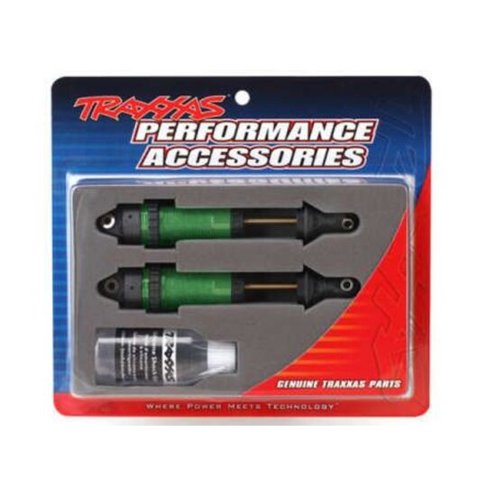 Shocks, GTR xx-long green-anodized, P TFE-coated bodies with TiN shafts (fu lly assembled, without springs) (2)