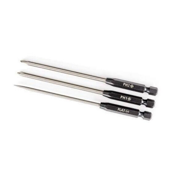 Speed Bit Set, screwdriver, 3-piece s traight (3mm slotted, #1 Phillips, an d #2 Phillips bits), 1/4' drive