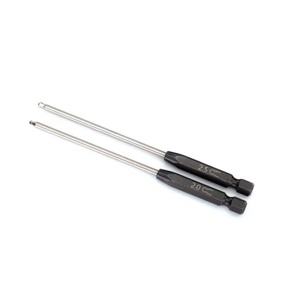 Speed Bit Set, hex driver, 2-piece ba ll-end (2.0mm, 2.5mm), 1/4' drive