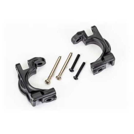 Caster blocks (c-hubs), extreme heavy duty, black (left & right)/ 3x32mm h inge pins (2)/ 3x20mm BCS (2) (for us