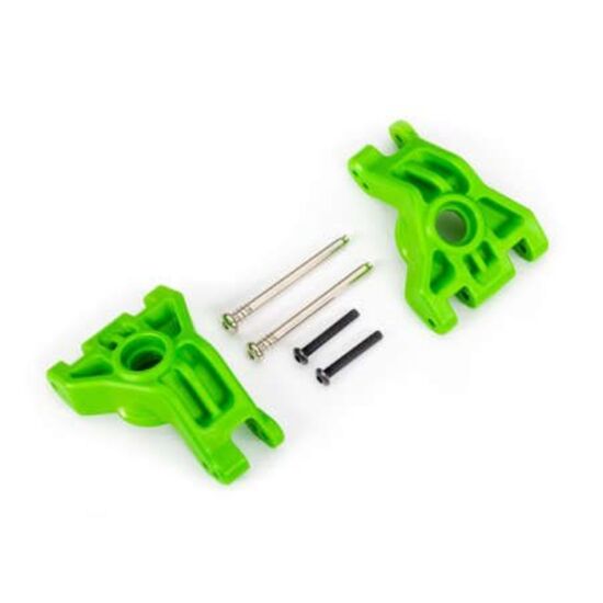 Carriers, stub axle, rear, extreme he avy duty, green (left & right)/ 3x41m m hinge pins (2)/ 3x20mm BCS (2) (for