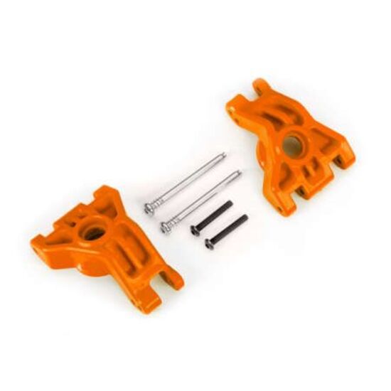 Carriers, stub axle, rear, extreme he avy duty, orange (left & right)/ 3x41 mm hinge pins (2)/ 3x20mm BCS (2) (fo