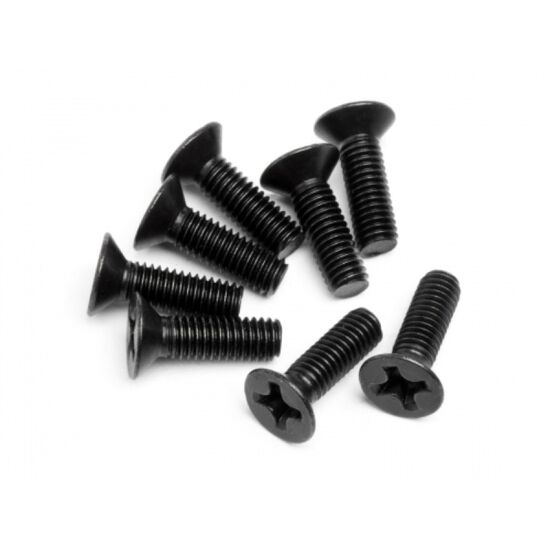STRADA -  Flachkopfschraube M3x10mm (8