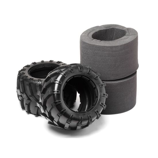 Tyres w/Inserts 2 Pcs (Blackout MT), 2 image