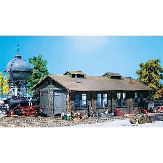 Remise à locomotives à 2 niveaux