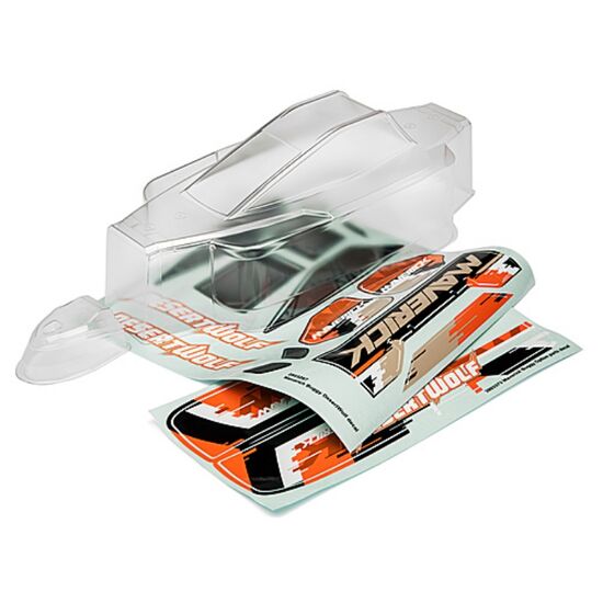MAVERICK DESERTWOLF CLEAR BODYSHELL W/DECALS, 2 image