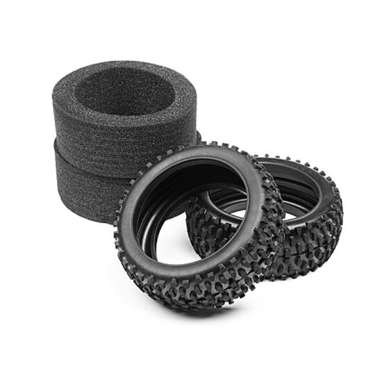 *PL TRACKER 1:8TH SCALE BUGGY TYRE W/INSERT (PR)