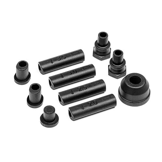 SUSPENSION PIN MOUNTS, REAR HUB INSERTS & SHOCK MOUNTS