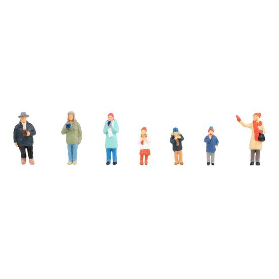 Visiteurs du marché de Noël