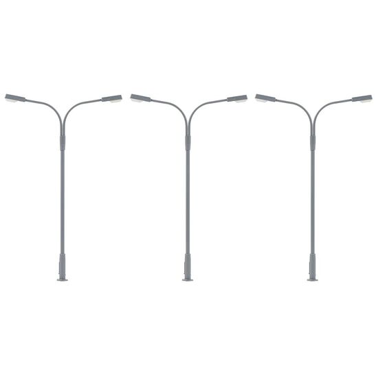 Lampe de poche à LED à deux bras blanc froid 3 pièces