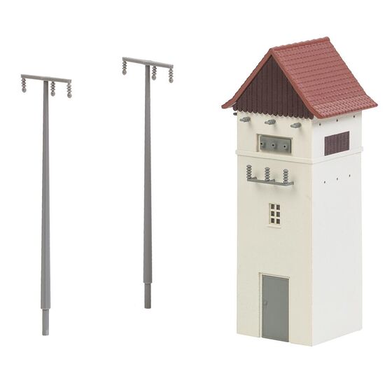 Maison du transformateur avec poteaux électriques, 2 image