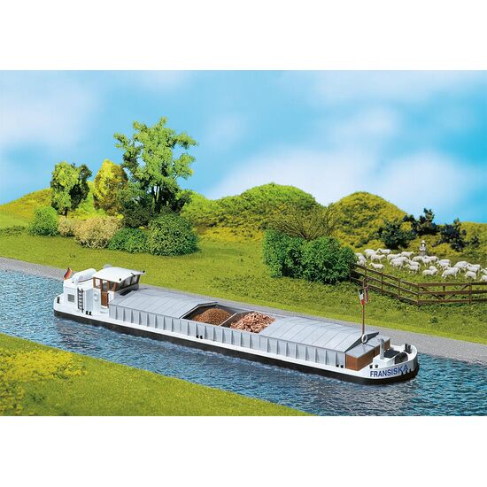 Bateau fluvial avec cabine habitable